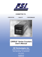 Cirrus Series Counter Manual Cirrus Manual